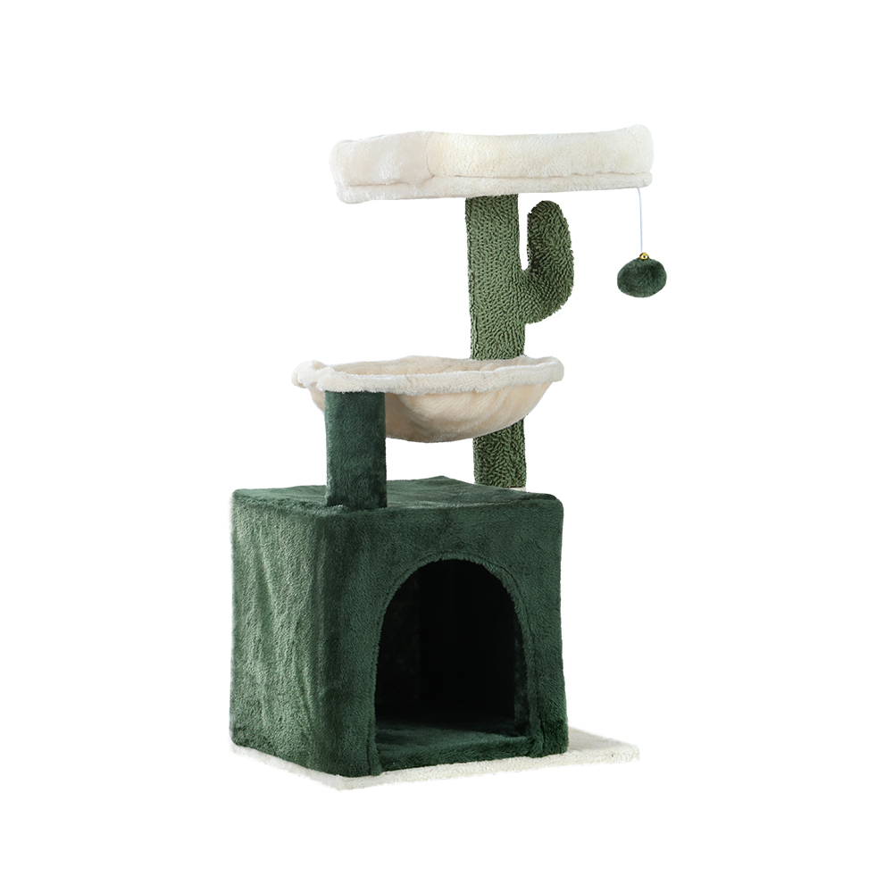 i.Pet Cat Tree 78cm Green with Hammock & Activity Ball view 3
