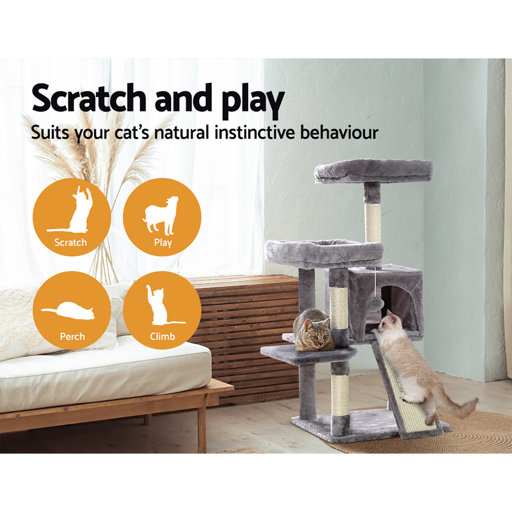 i.Pet Cat Tree 103cm Scratching Post Bed Cubicle view 4