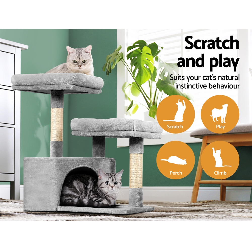 i.Pet Cat Tree 69cm Small with Bed Cubicle & Play Spot view 4