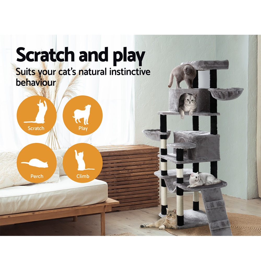 i.Pet Cat Tree 161cm Large with Hammock & Ladder view 4