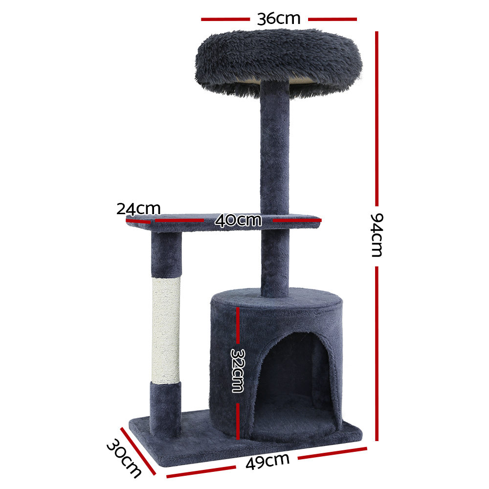 i.Pet Cat Tree 94cm with Hanging Toys & Sisal Posts view 2