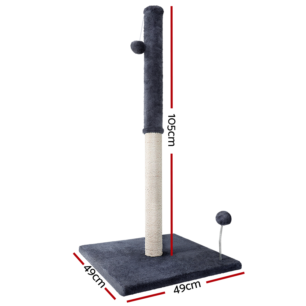 i.Pet Cat Tree 105cm Scratching Post Hanging Toys view 2