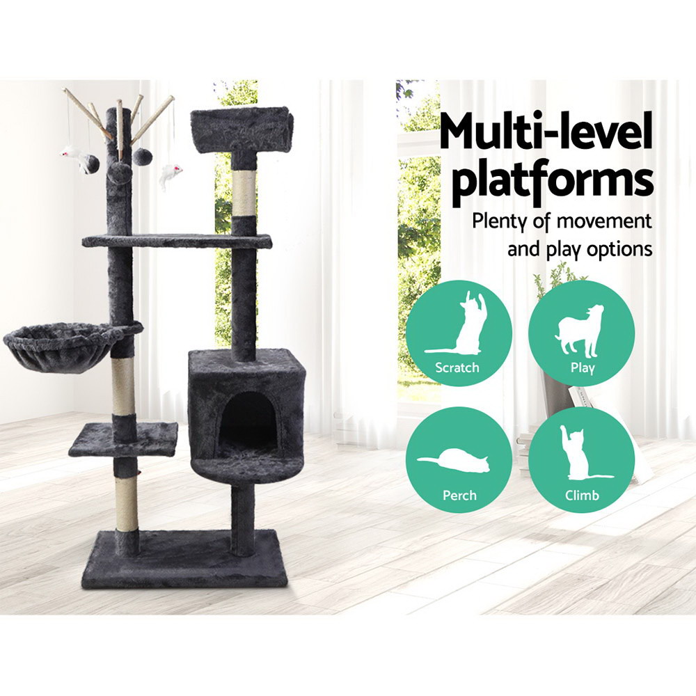 i.Pet Cat Tree 140cm Sleeping Cradle Hammock view 3