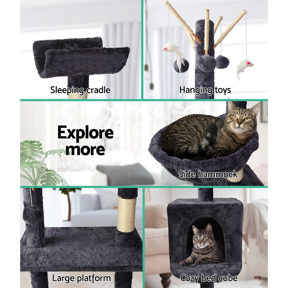 i.Pet Cat Tree 140cm Sleeping Cradle Hammock view 5