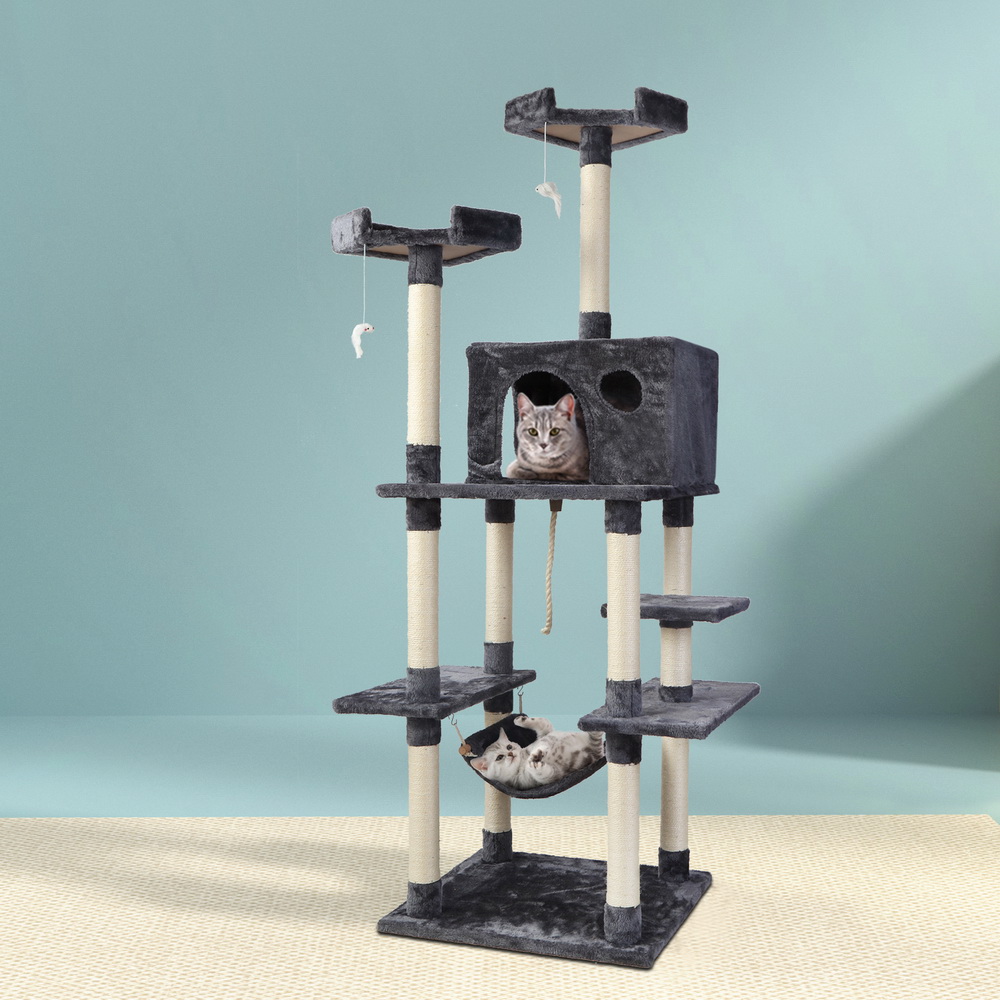 i.Pet Cat Tree 184cm with Hammock & Sleeping Cradle