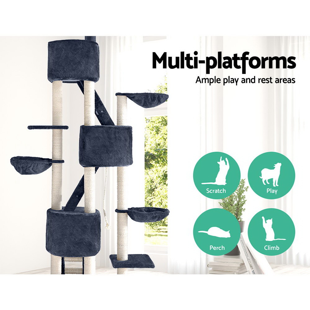 i.Pet Cat Tree 244cm with Sisal Scratching Posts view 3