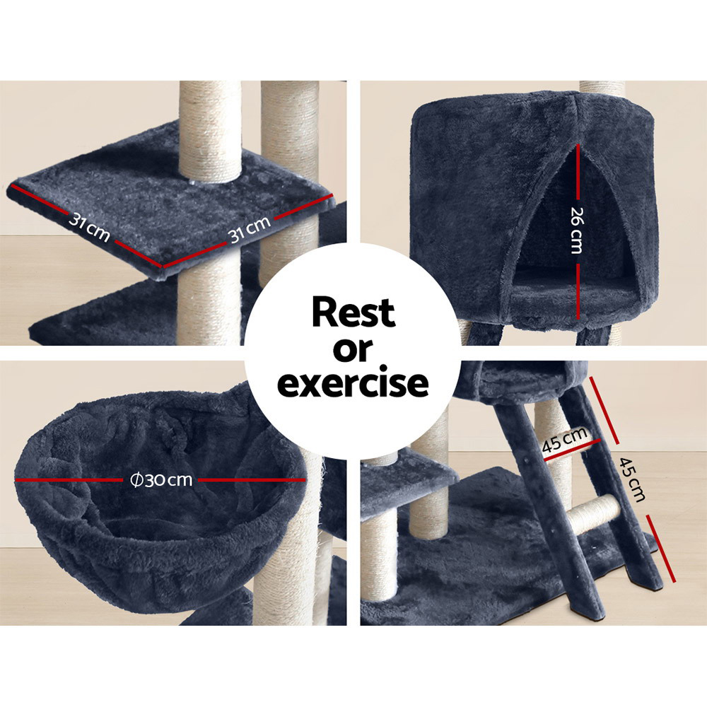 i.Pet Cat Tree 244cm with Sisal Scratching Posts view 5