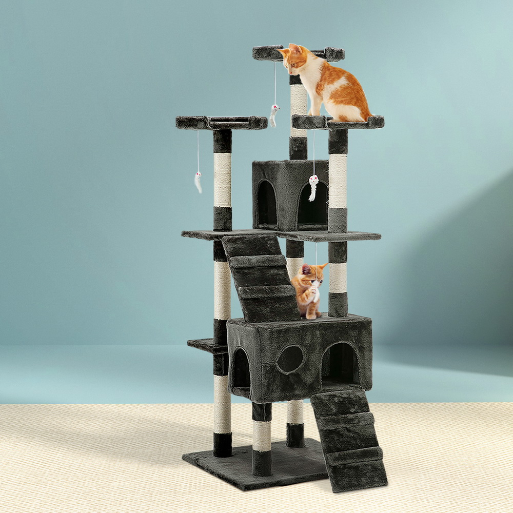 i.Pet Cat Tree 180cm Condo with Cubby Holes & Platforms
