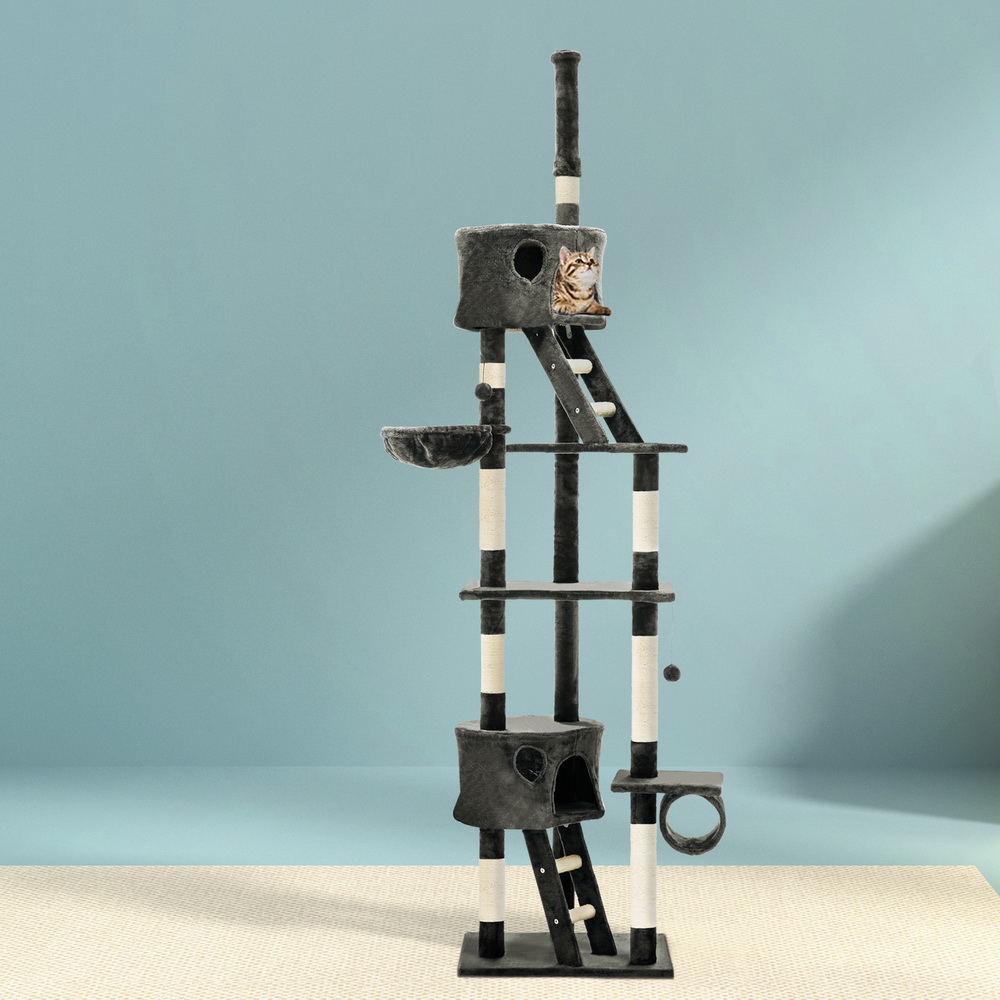i.Pet Cat Tree 260cm Condo with Cubby Holes & Platforms