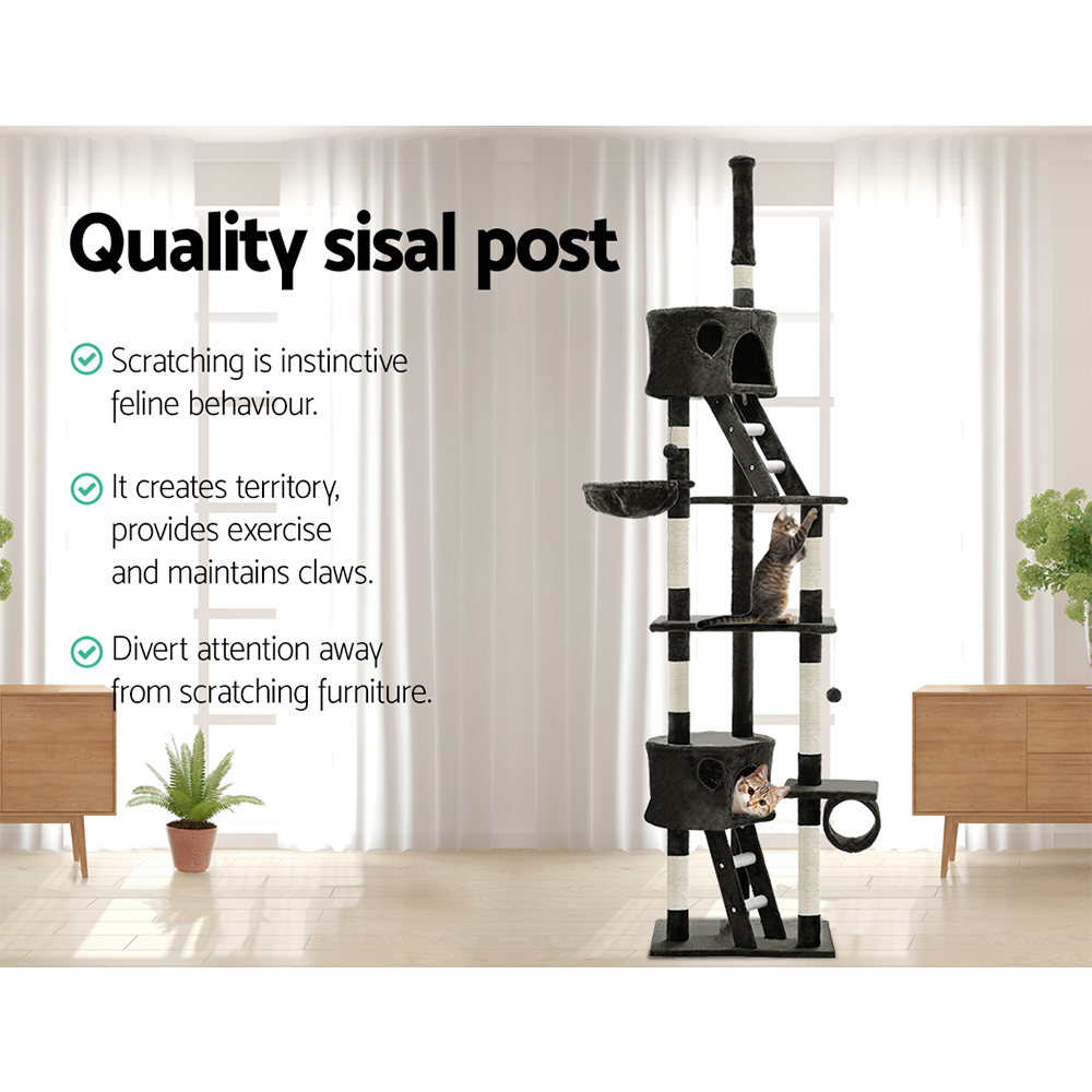 i.Pet Cat Tree 260cm Condo with Cubby Holes & Platforms view 4