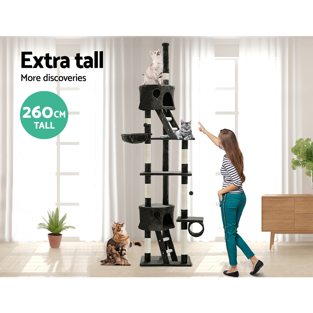 i.Pet Cat Tree 260cm Condo with Cubby Holes & Platforms view 5