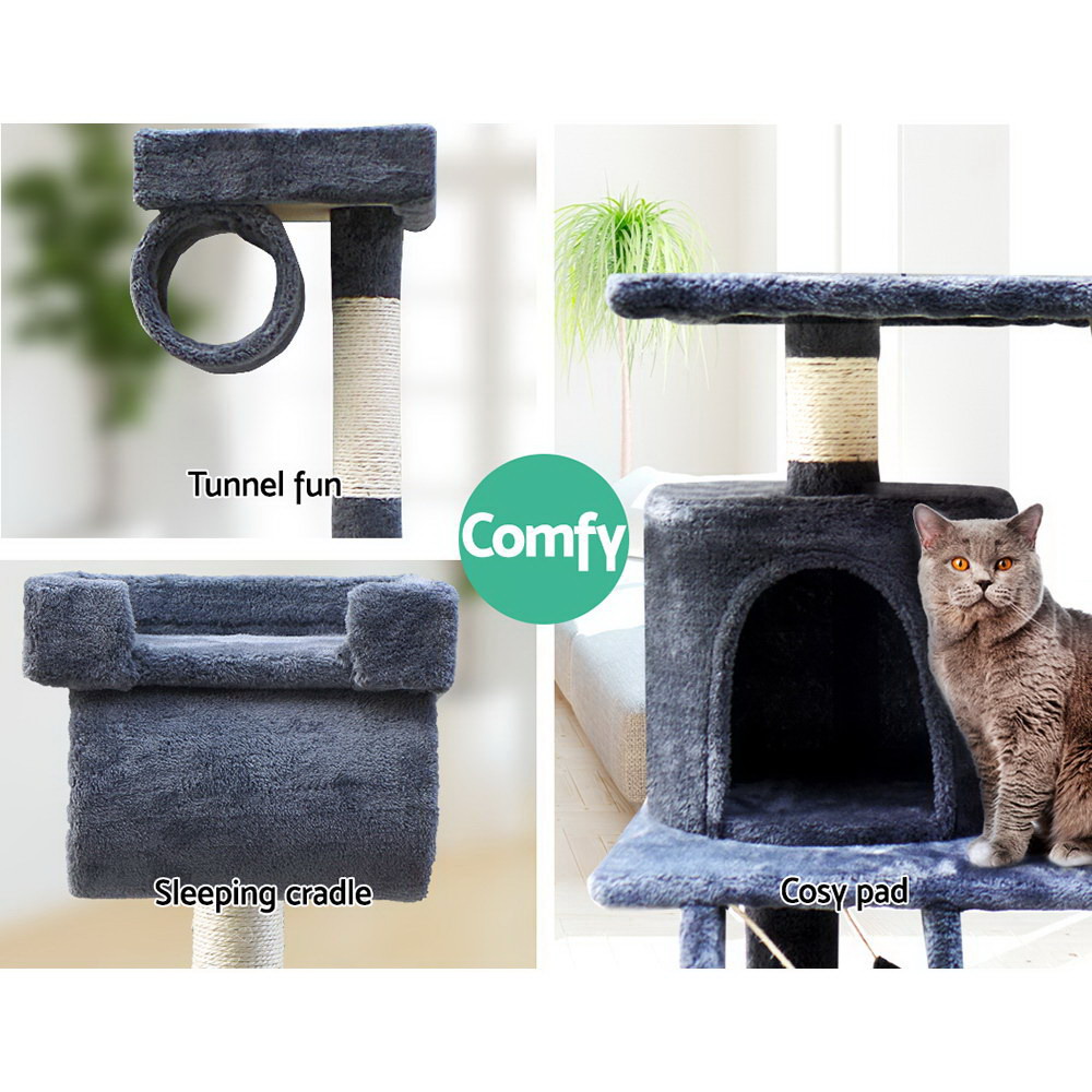 i.Pet Cat Tree 141cm Scratching Post Tower view 5