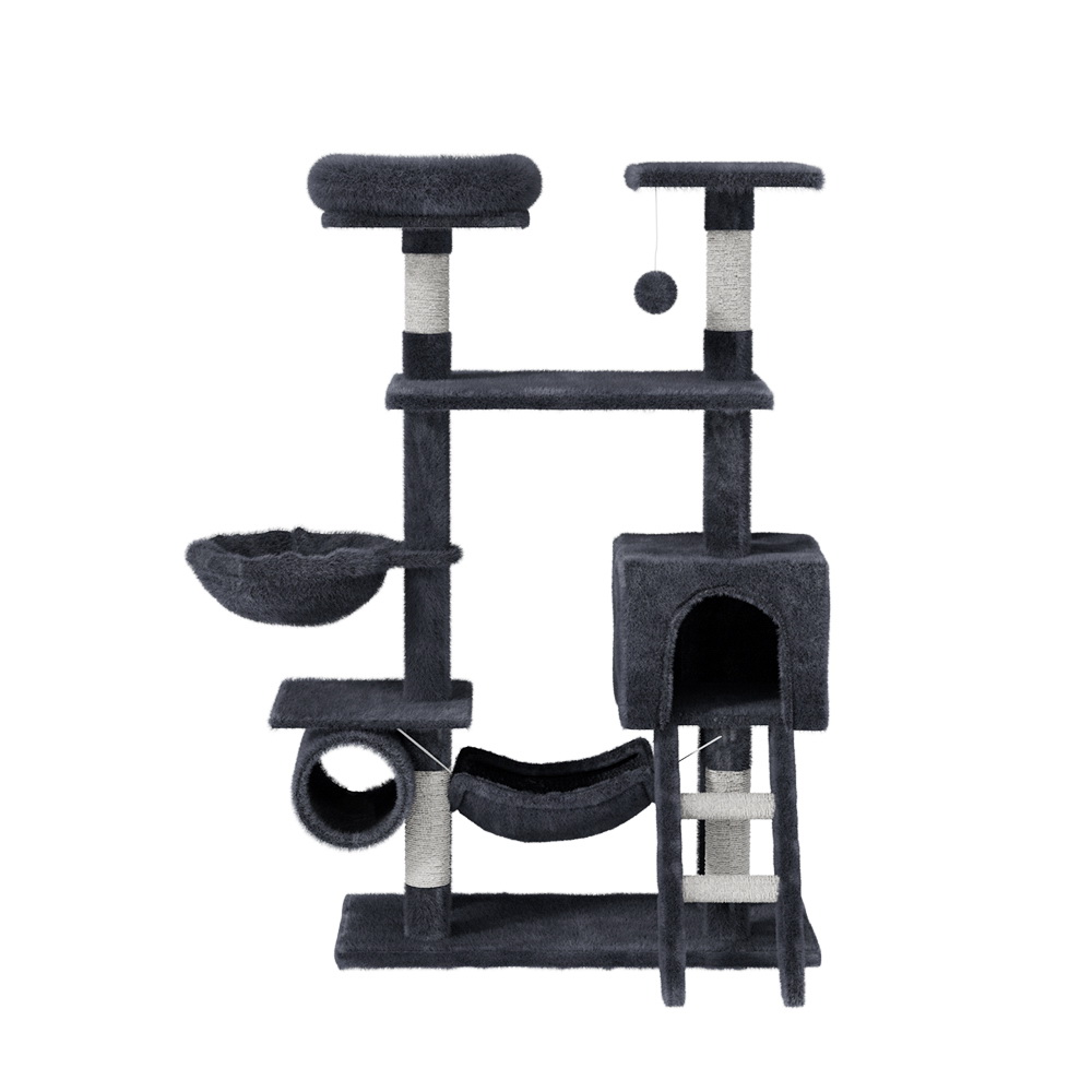 i.Pet Cat Tree 144cm Scratching Post Hanging Balls view 3