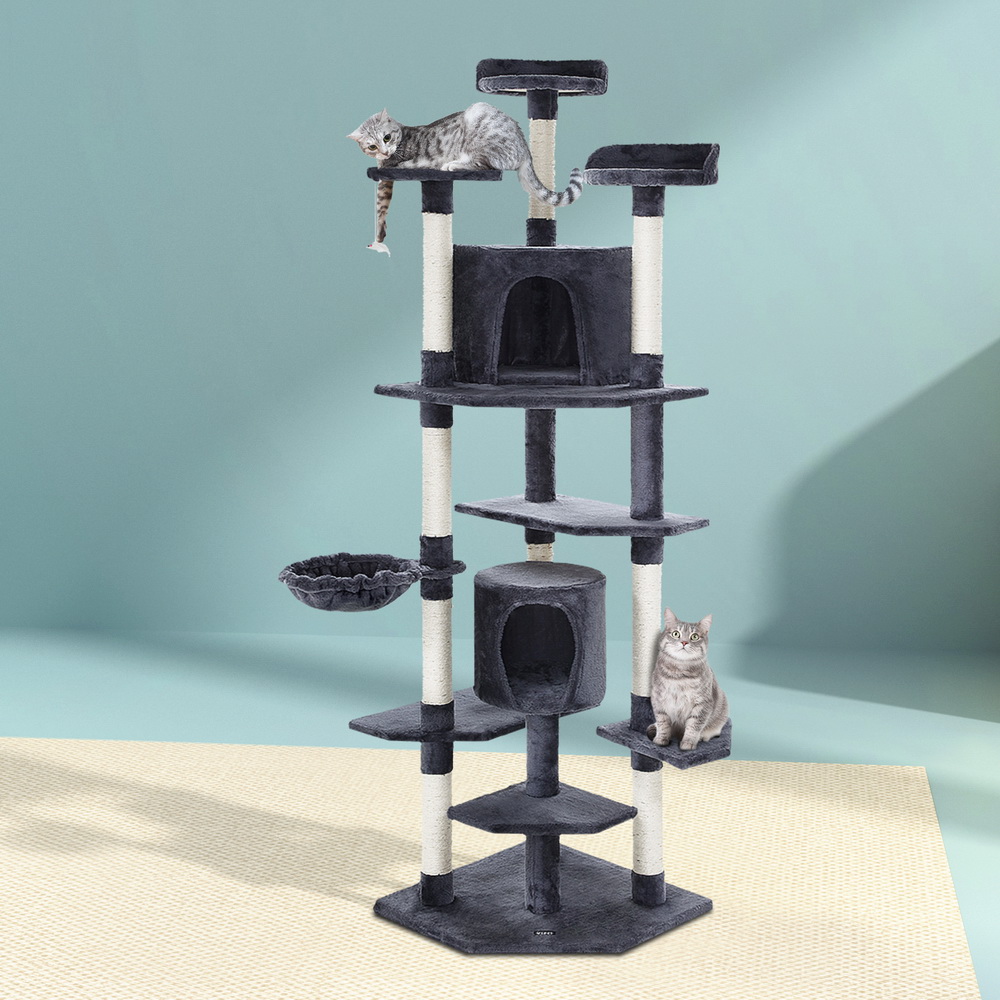 i.Pet Cat Tree 203cm with Sisal Scratching Posts