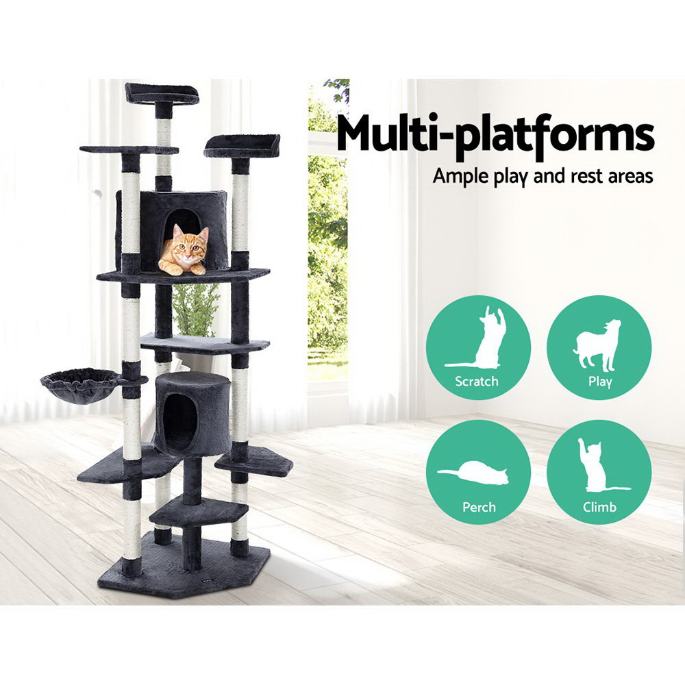 i.Pet Cat Tree 203cm with Sisal Scratching Posts view 3