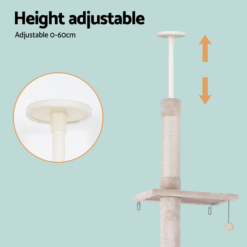 i.Pet Cat Tree 290cm Floor to Ceiling Tower view 5