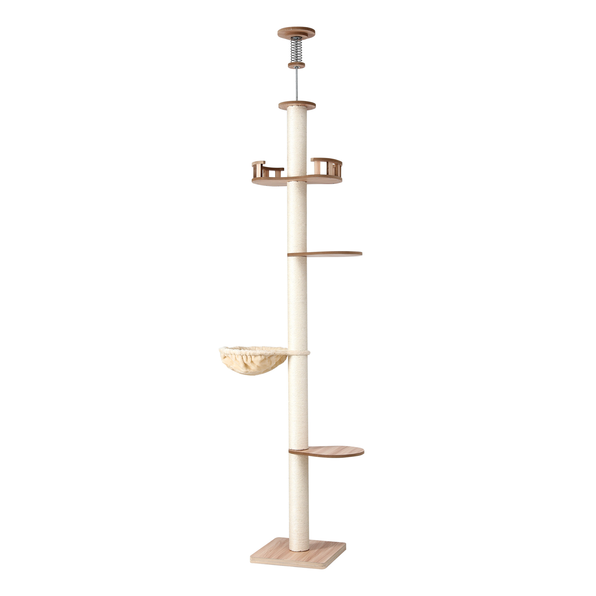 i.Pet Cat Tree Tower 270cm Floor to Ceiling Beige