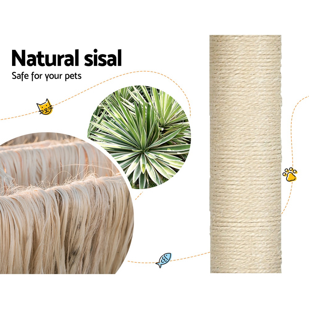 i.Pet Cat Tree 178cm Wood with Sisal Scratching Posts view 4
