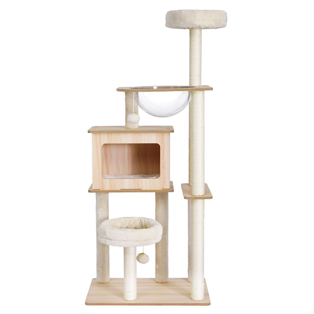 i.Pet Cat Tree Tower 142cm Wood with Sisal Posts view 3