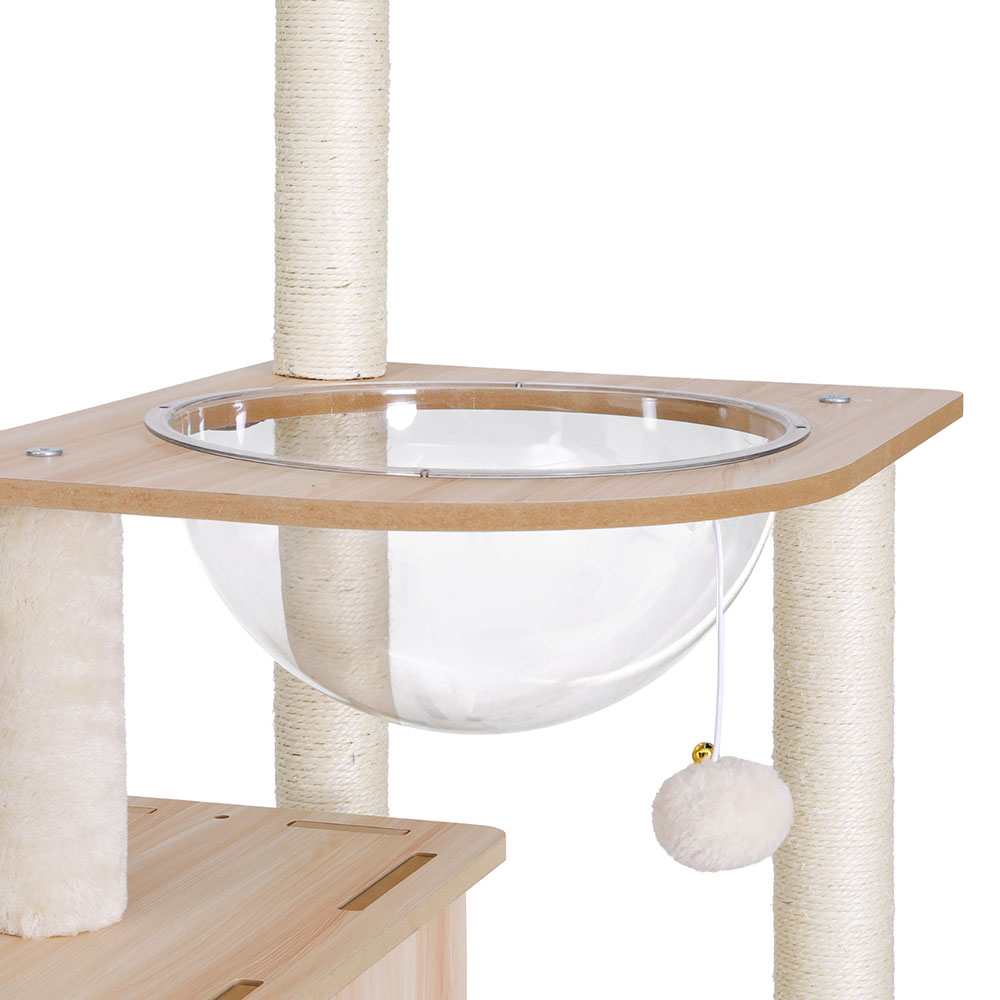 i.Pet Cat Tree Tower 142cm Wood with Sisal Posts view 4