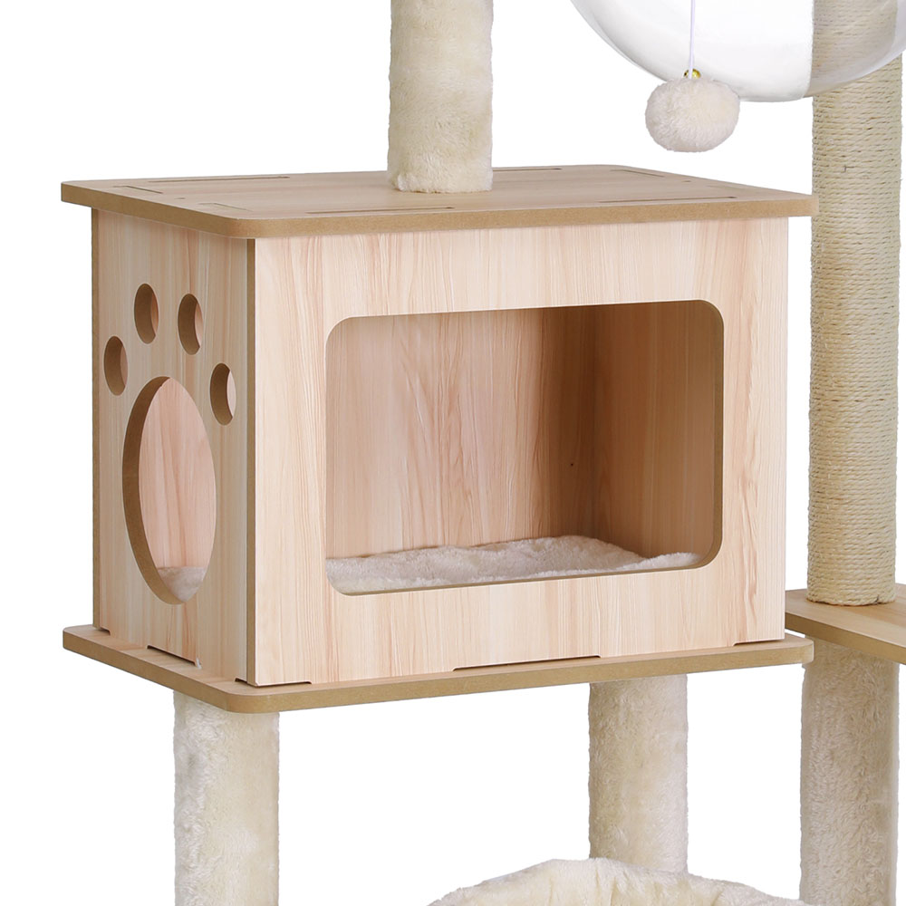 i.Pet Cat Tree Tower 142cm Wood with Sisal Posts view 5