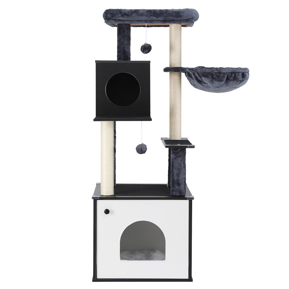 i.Pet Cat Tree Tower 144cm Wood with Sisal Posts view 3