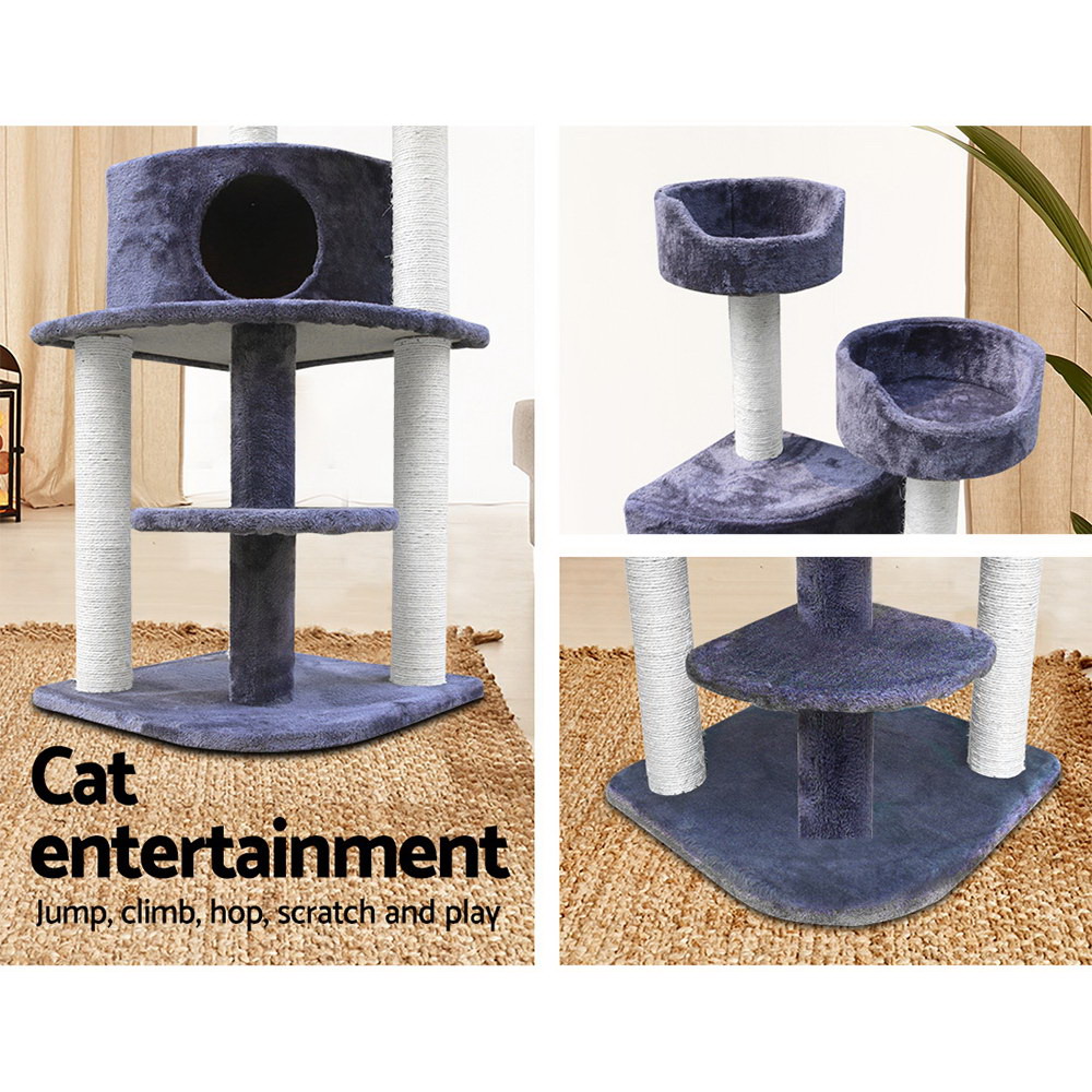 i.Pet Cat Tree 126cm Scratching Post Condo view 5