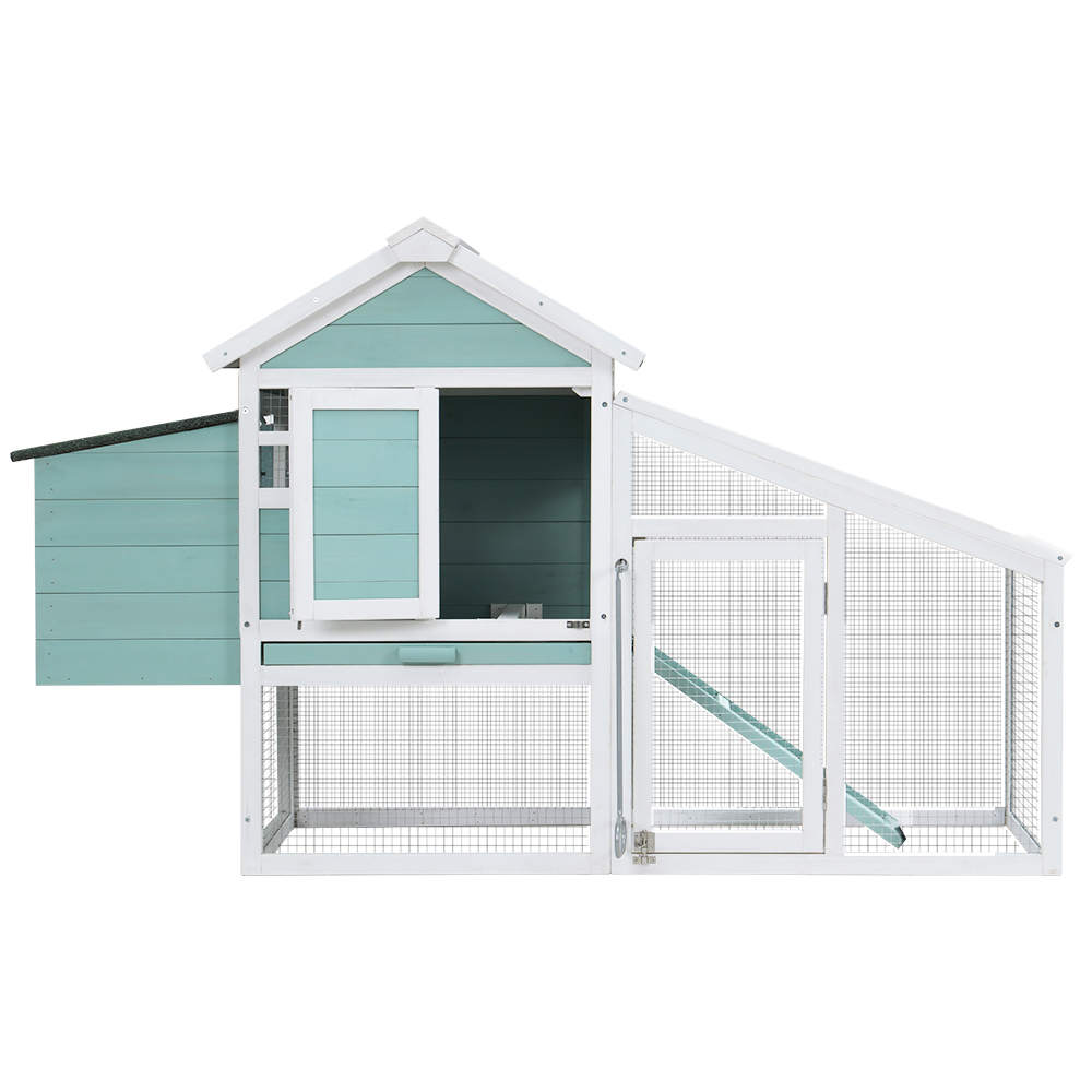 i.Pet Rabbit Hutch 150cm Wooden with Galvanised Mesh view 3