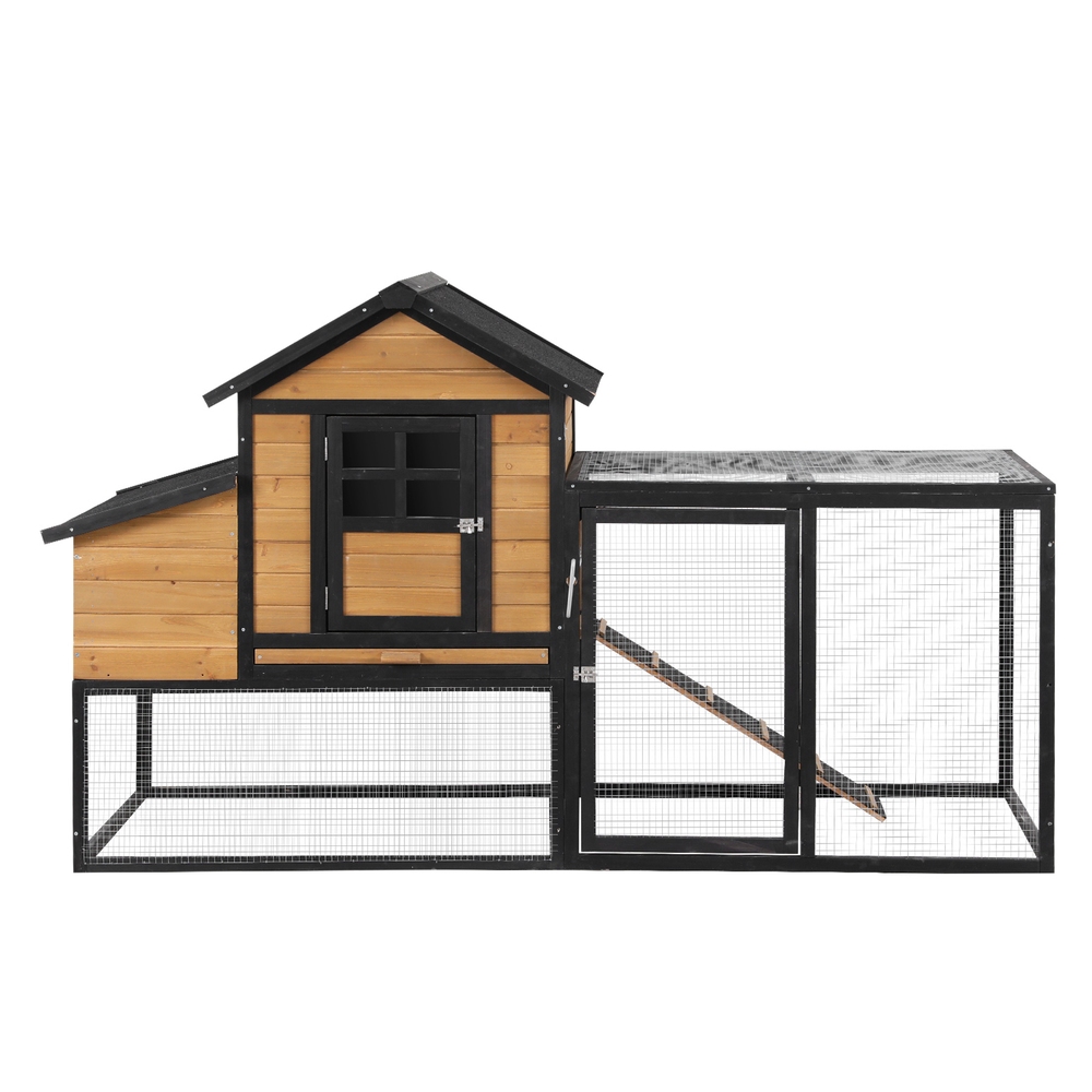 i.Pet Rabbit Hutch Extra Large Wooden Chicken Coop with Ramp view 3