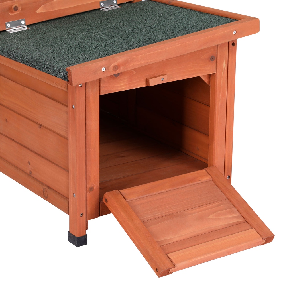i.Pet Wooden Cat House Rabbit Hutch Condo with Rubber Feet view 5