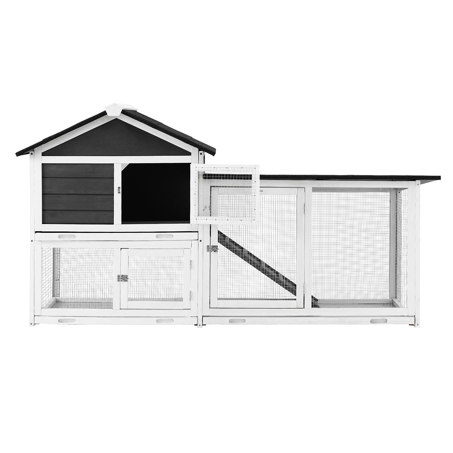 i.Pet Rabbit Hutch Extra Large Wooden Chicken Coop with Run view 3