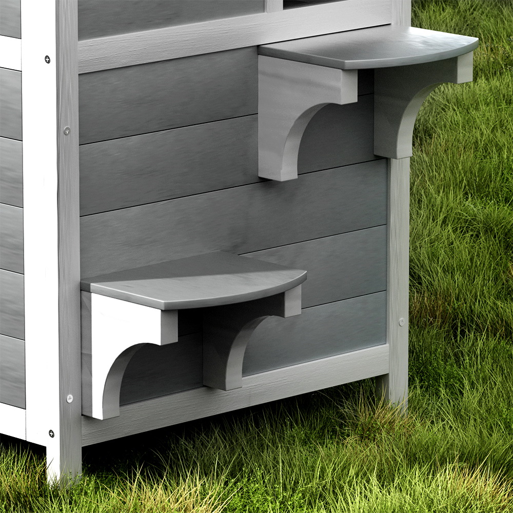 i.Pet Wooden Cat House Shelter 56x52x82cm Condo view 3