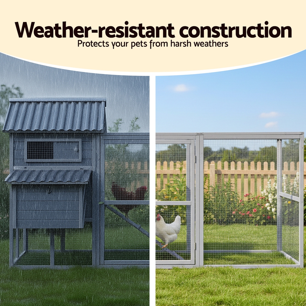 i.Pet Rabbit Hutch Extra Large Wooden Coop with Hatching Box view 5