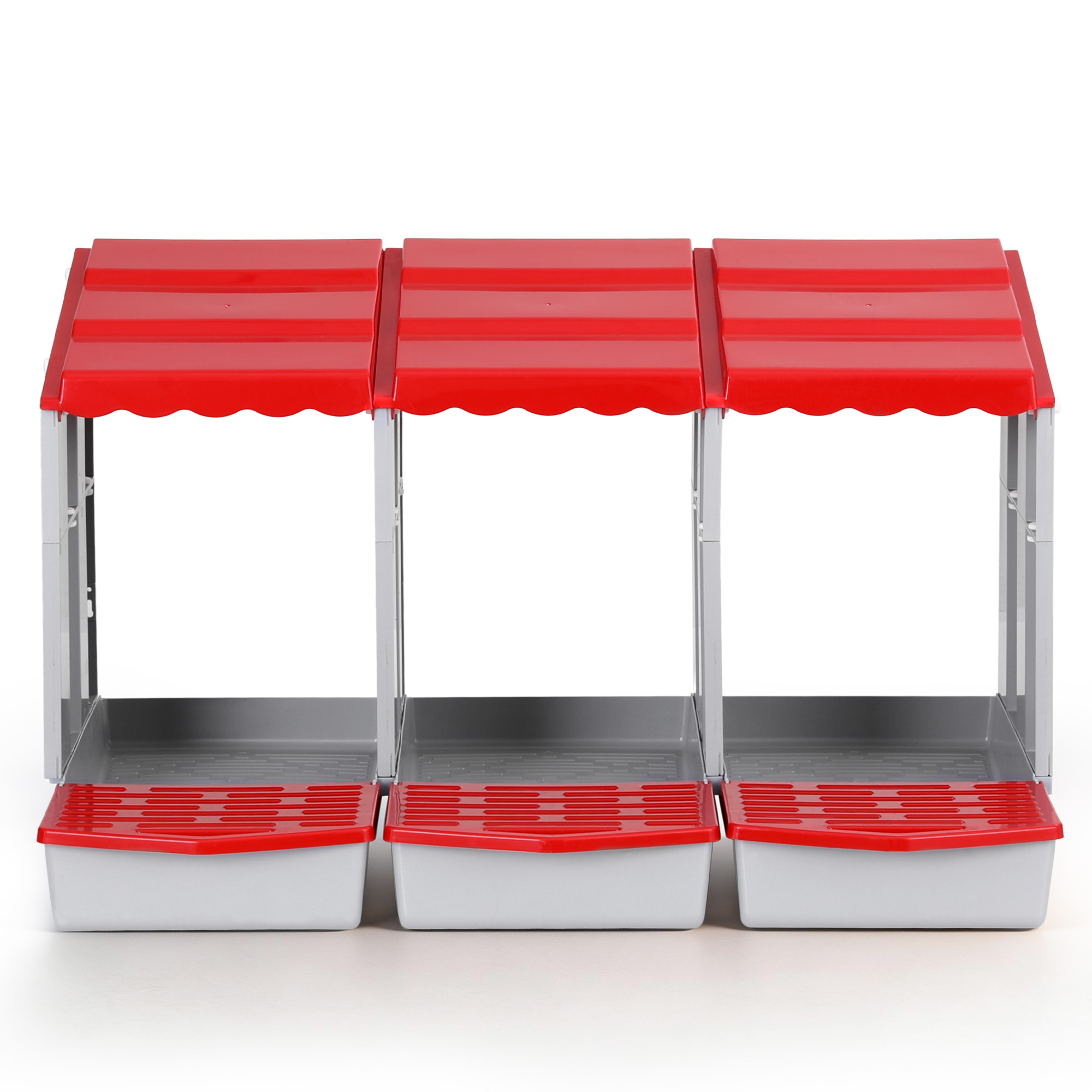 i.Pet Chicken Nesting Box 3 Hole Roll Away Red view 3