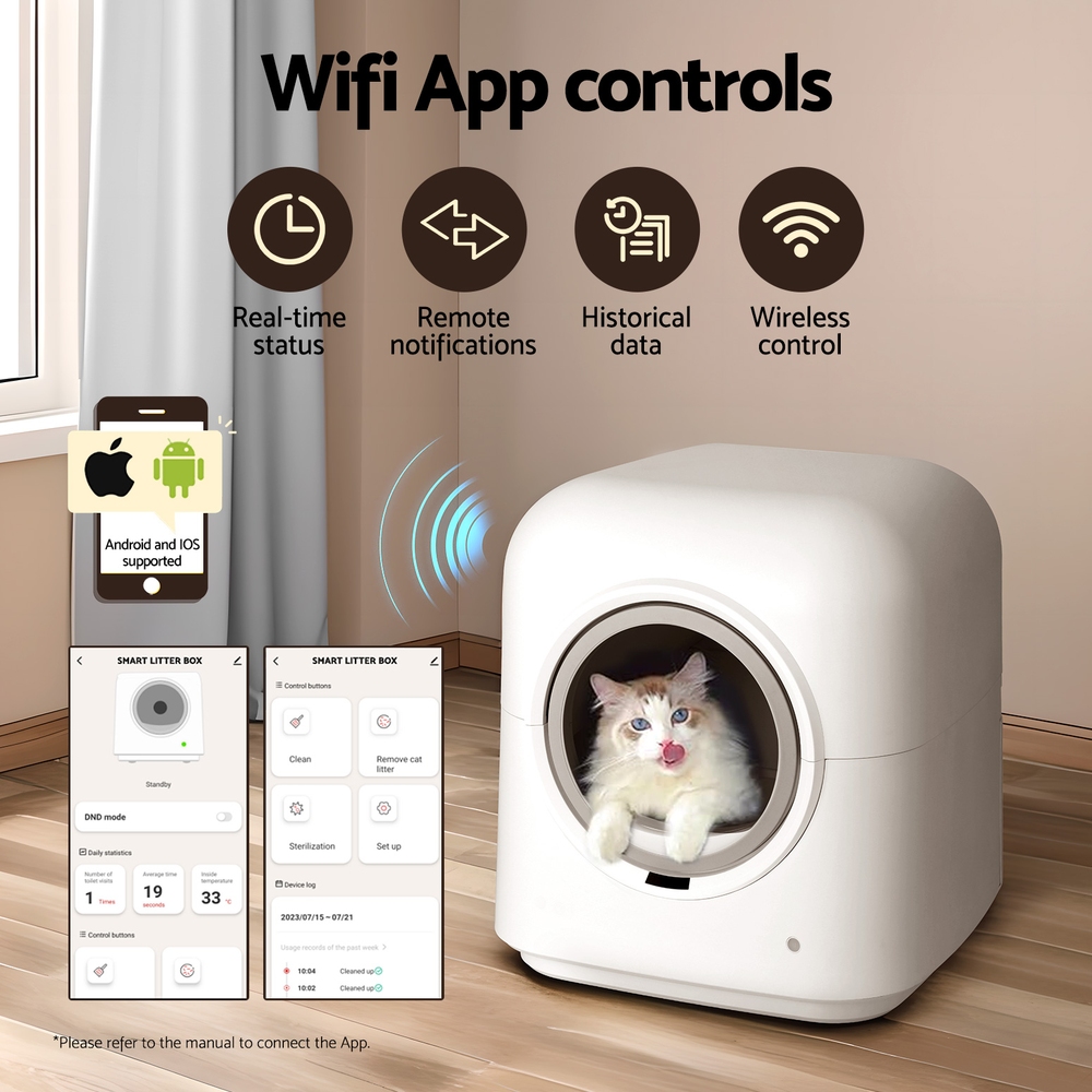 i.Pet Automatic Self-Cleaning Cat Litter Box App Control view 5