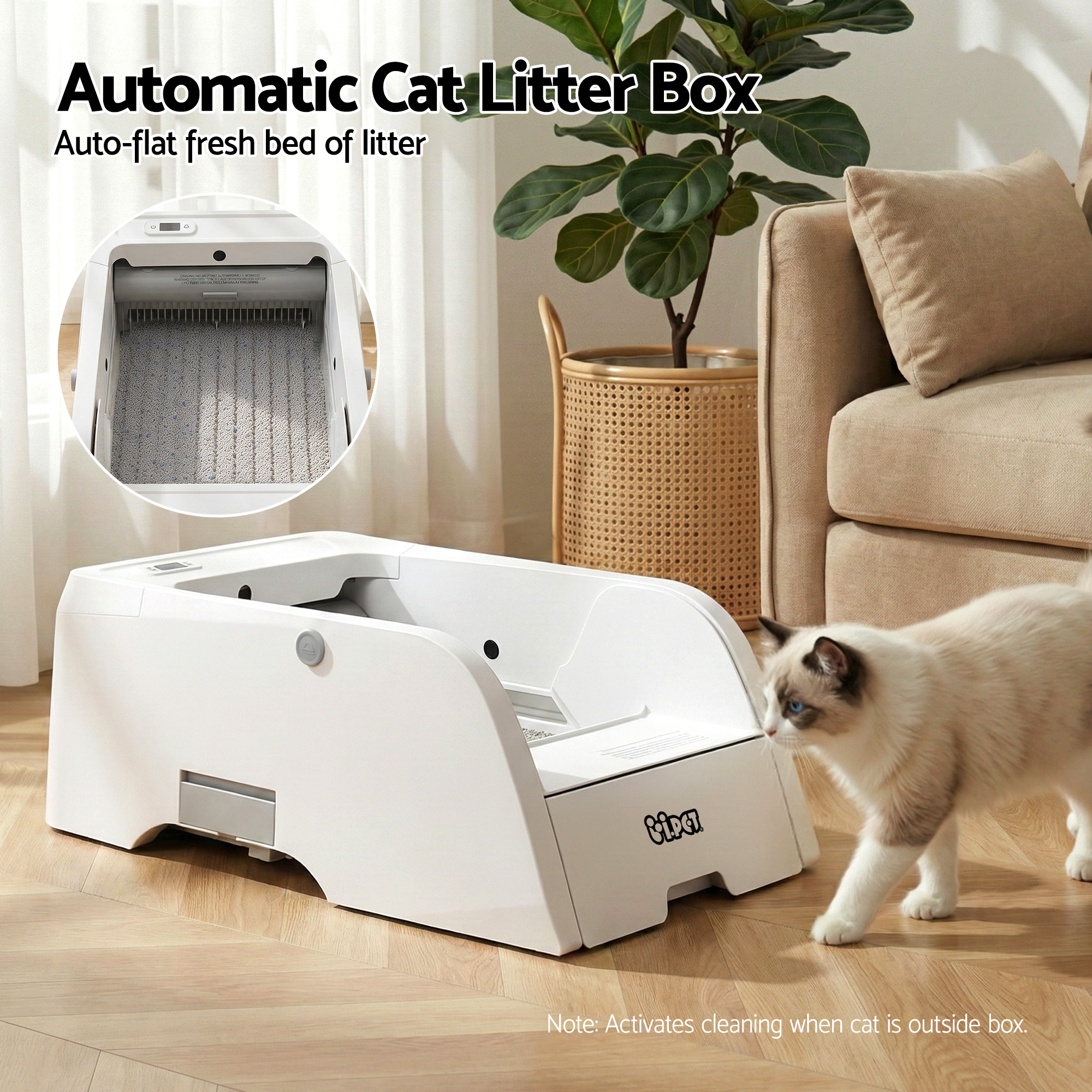 i.Pet Automatic Self-Cleaning Cat Litter Box App 5L view 4