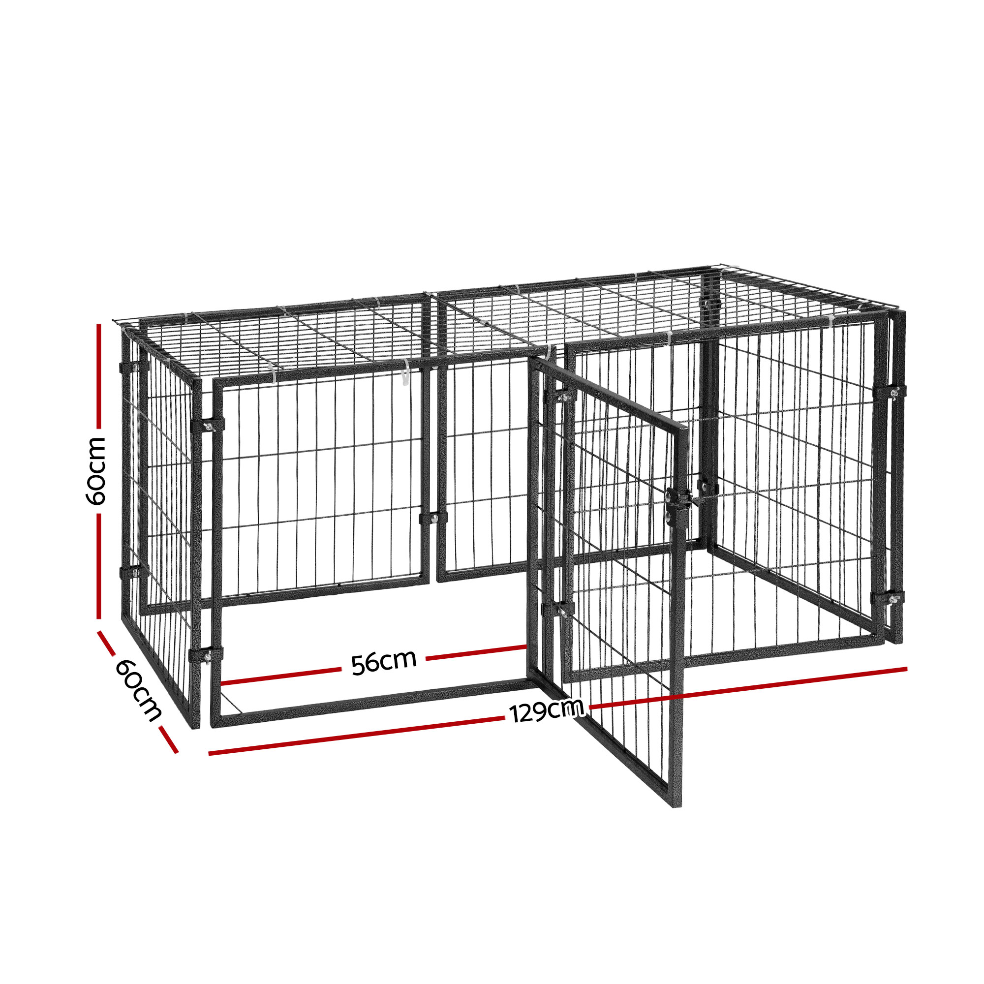 i.Pet Large Dog Crate Cage 129cm Metal Playpen view 2