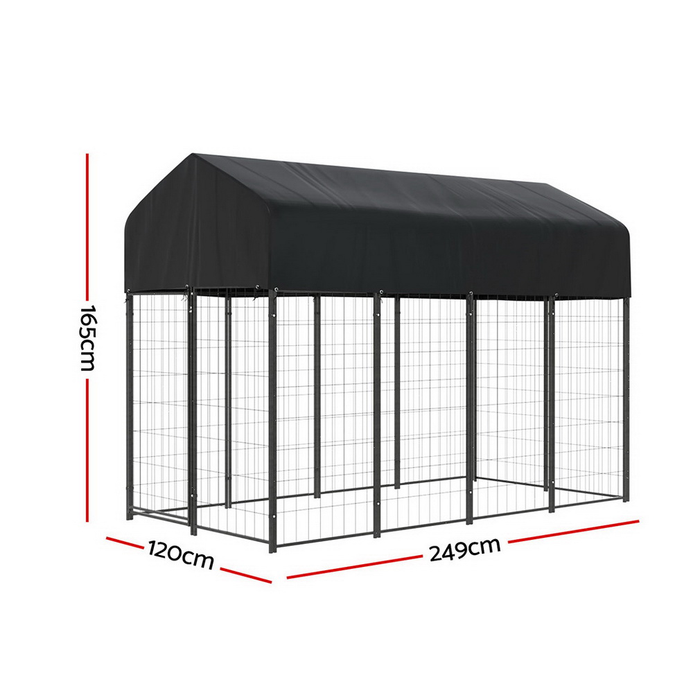i.Pet Extra Large Dog Kennel Metal Outdoor Playpen view 2