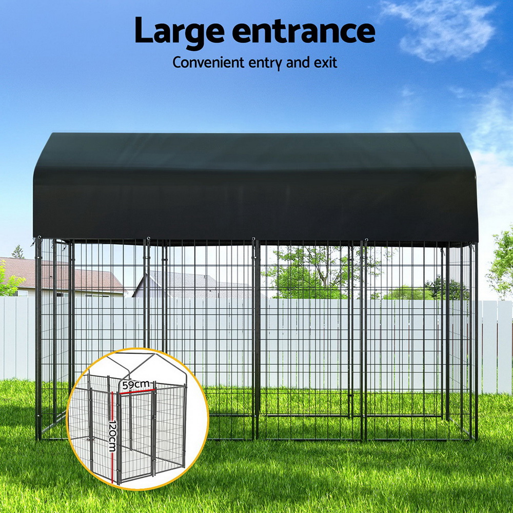 i.Pet Extra Large Dog Kennel Metal Outdoor Playpen view 4