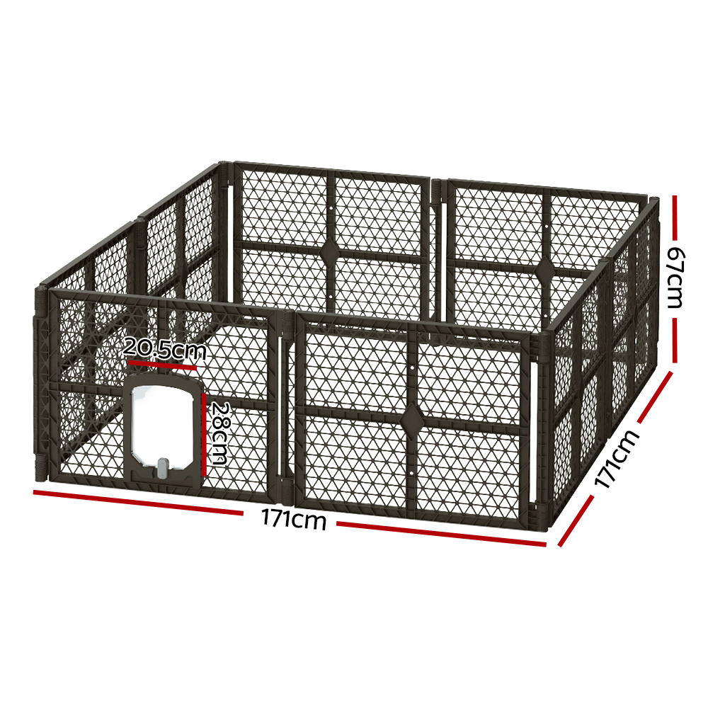 i.Pet Plastic Dog Play Pen Enclosure Pet Fence view 2