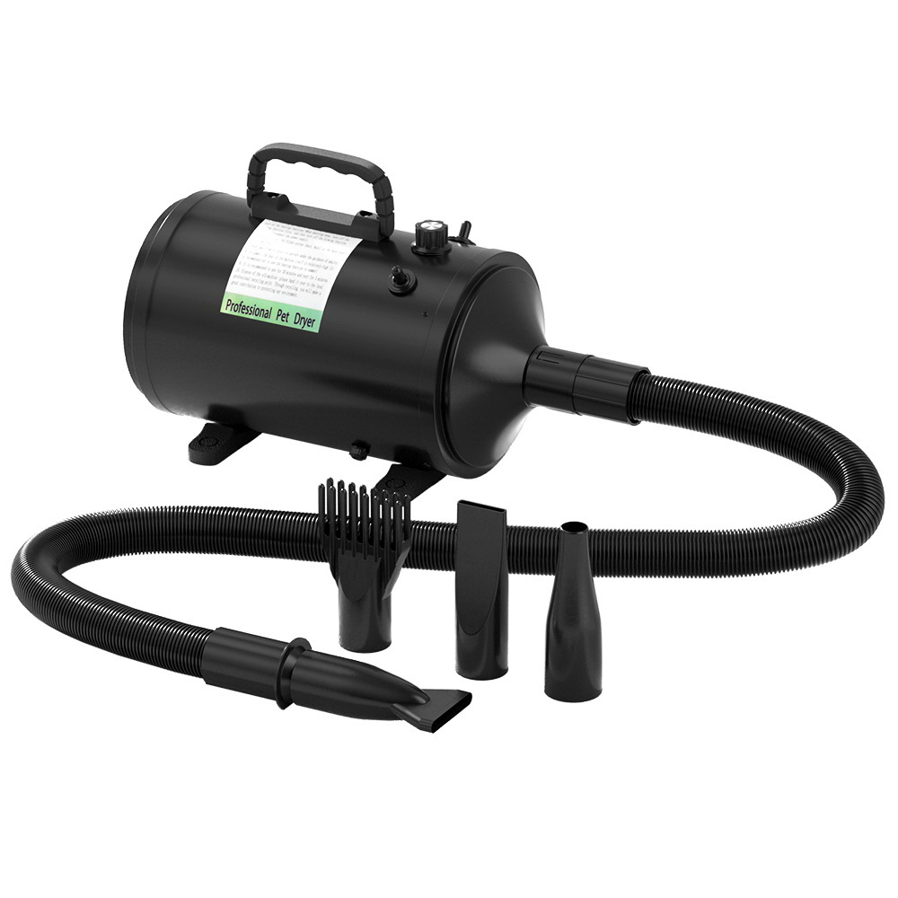 i.Pet Low Noise Pet Hair Dryer Four Nozzles Black