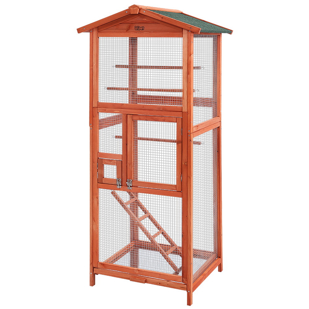 i.Pet Wooden Bird Cage 168cm Aviary Parrot Carrier view 3