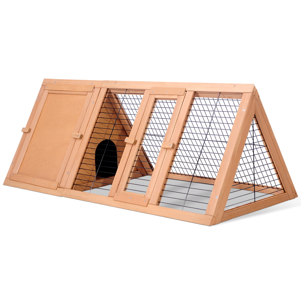 i.Pet Rabbit Hutch 119x51x44cm Wooden Two-Room view 3