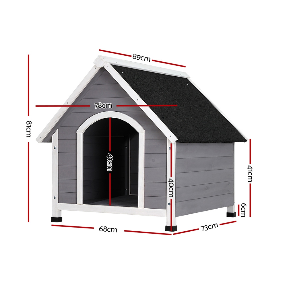 i.Pet Large Dog Kennel Wooden Cabin with Corrugated Roof view 2