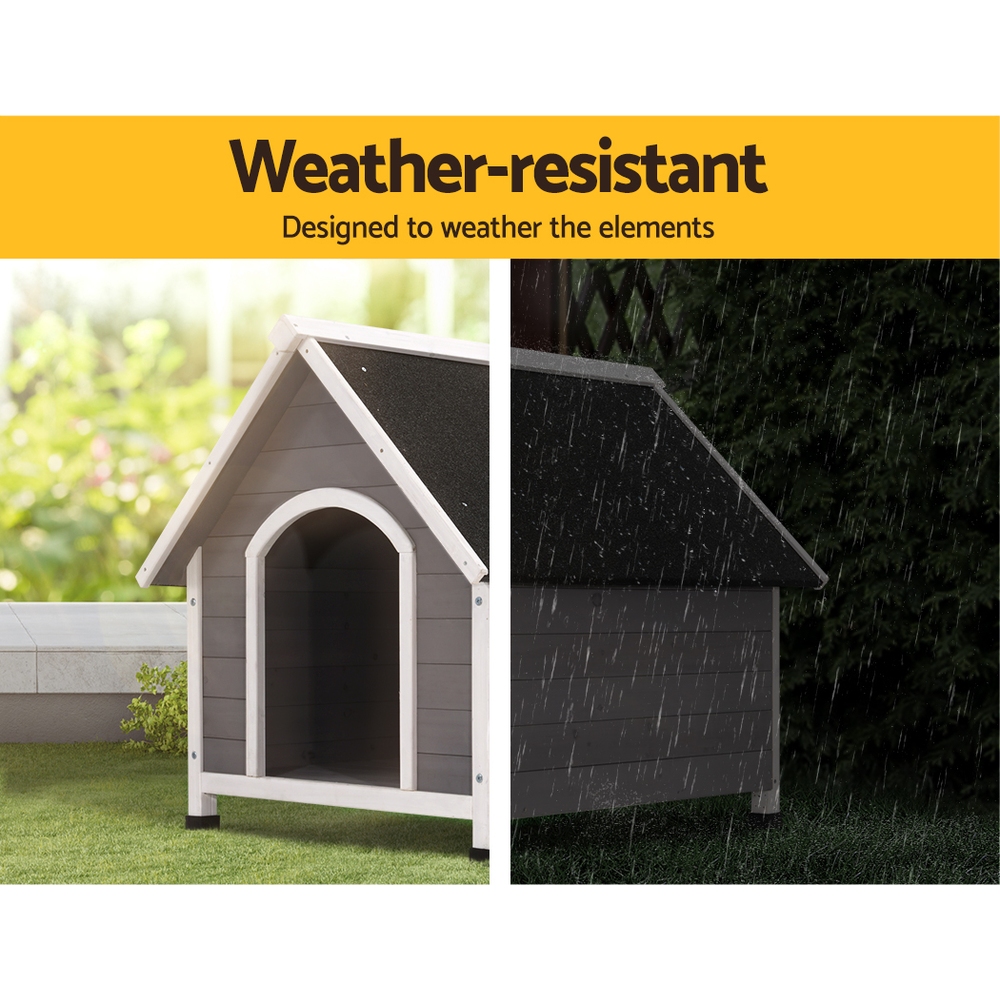 i.Pet Large Dog Kennel Wooden Cabin with Corrugated Roof view 5