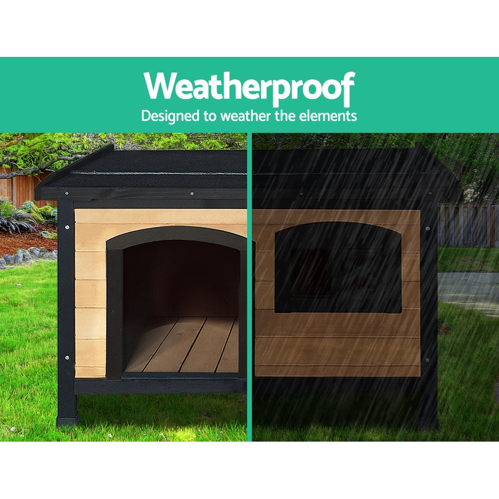 i.Pet Extra Large Dog Kennel Wooden Cabin Weatherproof view 3