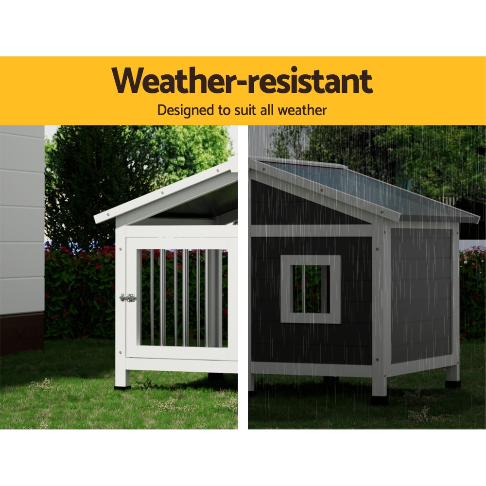 i.Pet Large Dog Kennel Wooden Cabin Home view 4