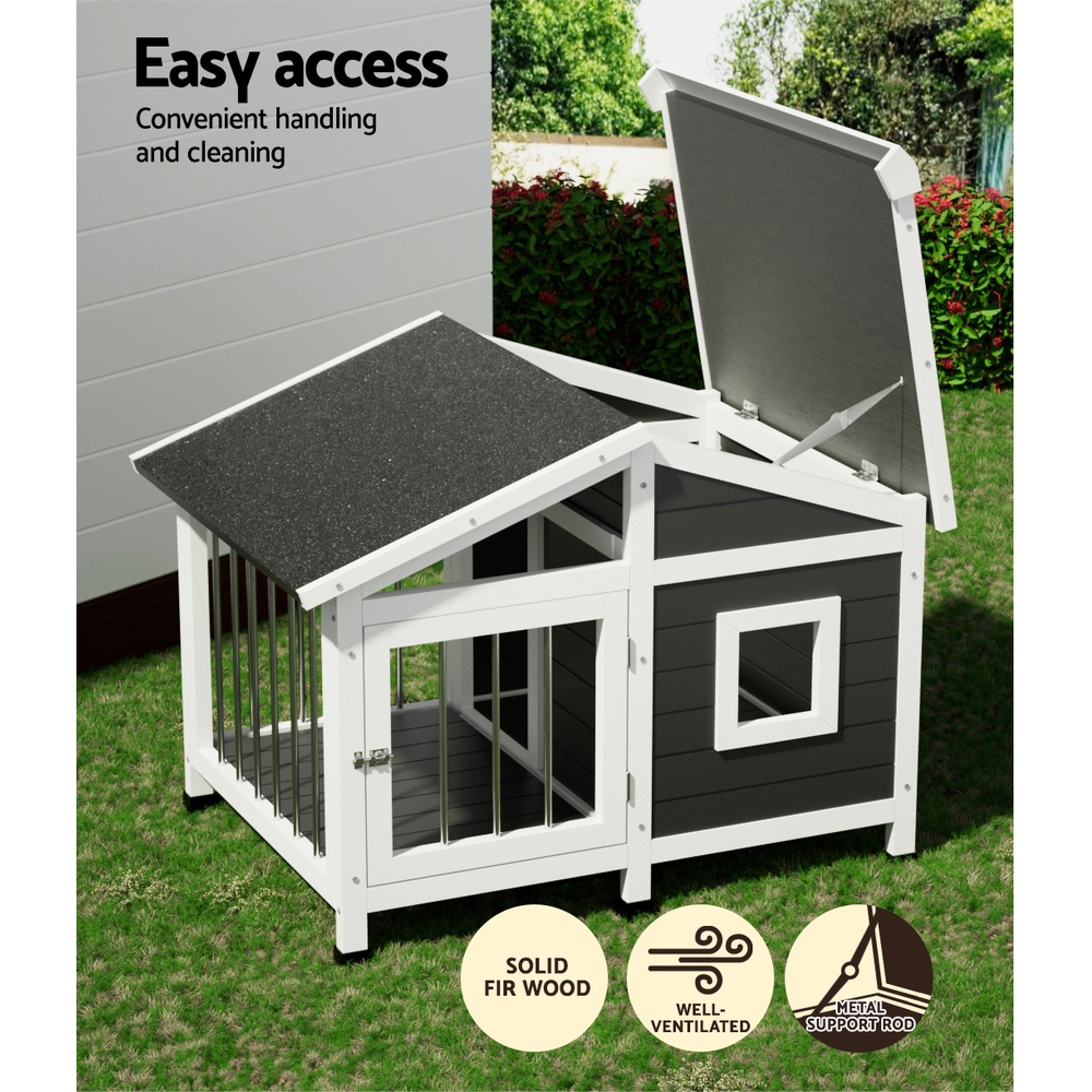 i.Pet Large Dog Kennel Wooden Cabin Home view 5