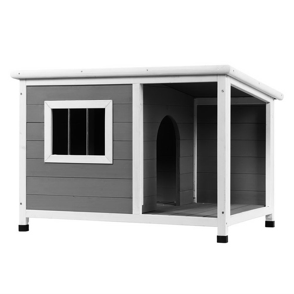 i.Pet Large Dog Kennel Wooden Cabin Log