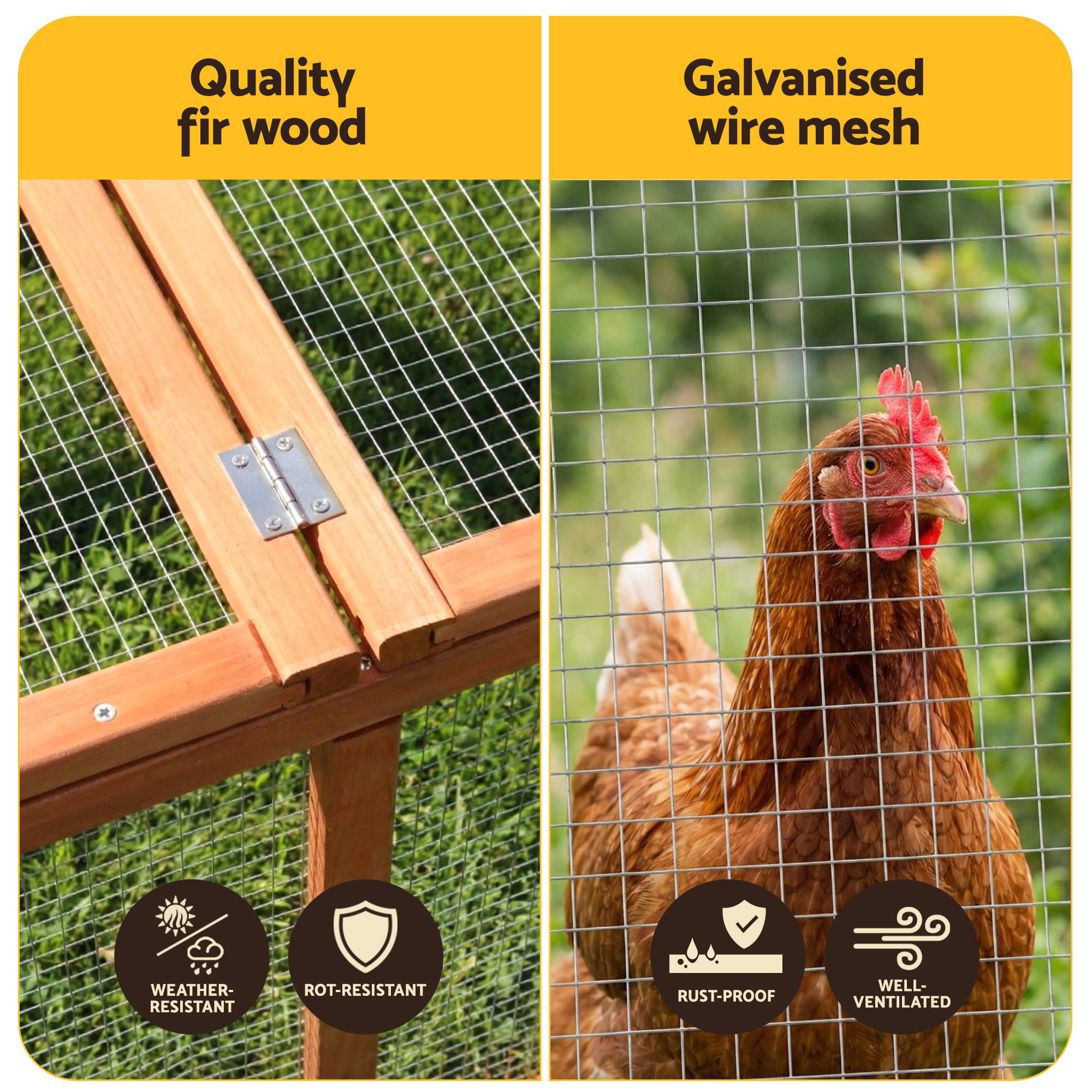 i.Pet Pet Run 240cm Wooden Cage with Play Area view 5